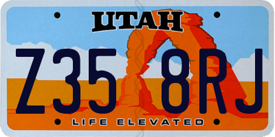 UT license plate Z358RJ