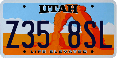 UT license plate Z358SL