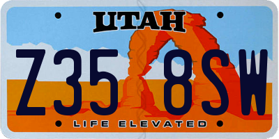 UT license plate Z358SW