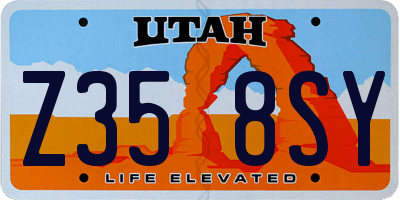 UT license plate Z358SY