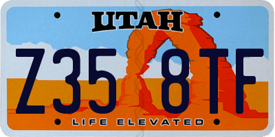 UT license plate Z358TF