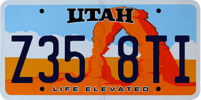 UT license plate Z358TI