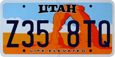 UT license plate Z358TQ