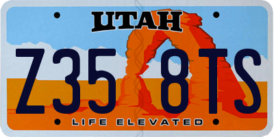 UT license plate Z358TS
