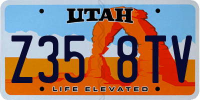 UT license plate Z358TV