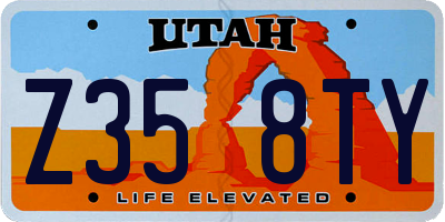 UT license plate Z358TY