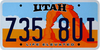 UT license plate Z358UI