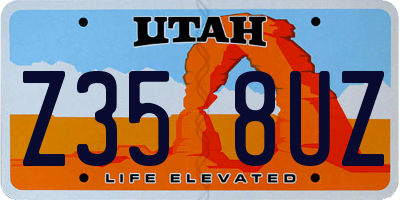 UT license plate Z358UZ