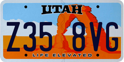 UT license plate Z358VG