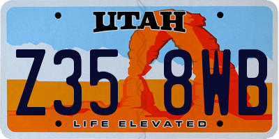 UT license plate Z358WB