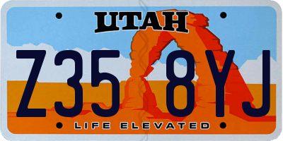 UT license plate Z358YJ