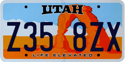 UT license plate Z358ZX