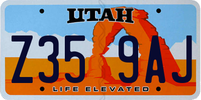 UT license plate Z359AJ