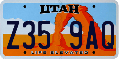 UT license plate Z359AQ