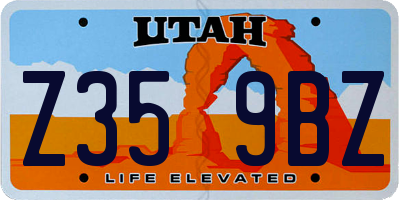UT license plate Z359BZ