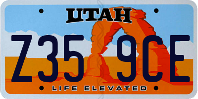 UT license plate Z359CE
