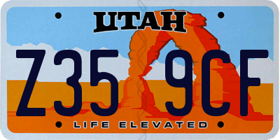 UT license plate Z359CF