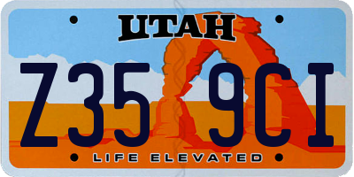 UT license plate Z359CI