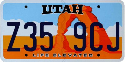 UT license plate Z359CJ