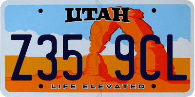 UT license plate Z359CL