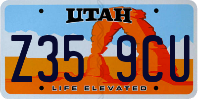 UT license plate Z359CU