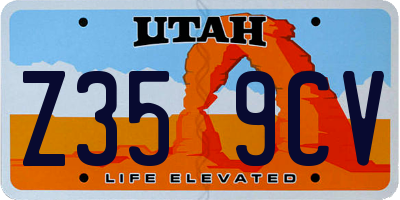 UT license plate Z359CV