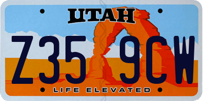 UT license plate Z359CW