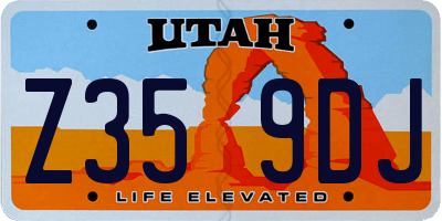 UT license plate Z359DJ