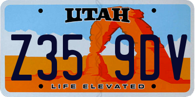 UT license plate Z359DV