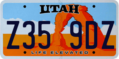 UT license plate Z359DZ