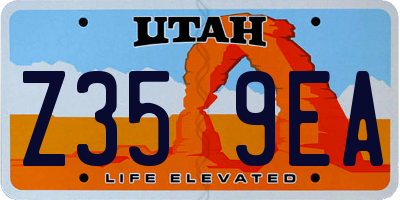 UT license plate Z359EA