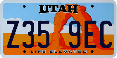 UT license plate Z359EC