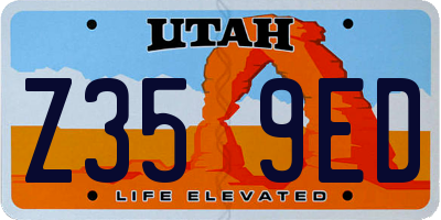 UT license plate Z359ED