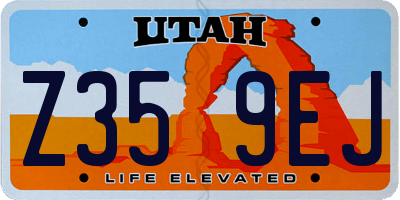 UT license plate Z359EJ