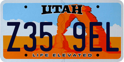 UT license plate Z359EL