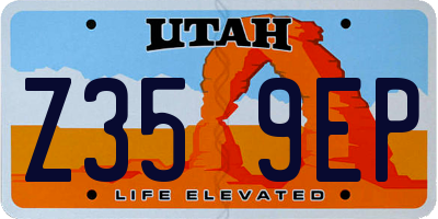UT license plate Z359EP