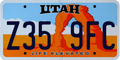 UT license plate Z359FC