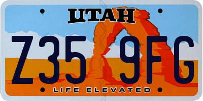 UT license plate Z359FG