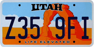 UT license plate Z359FI