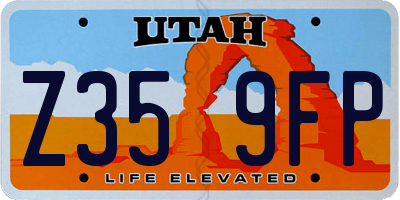 UT license plate Z359FP