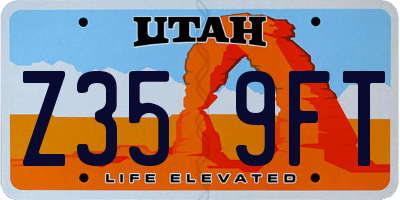 UT license plate Z359FT
