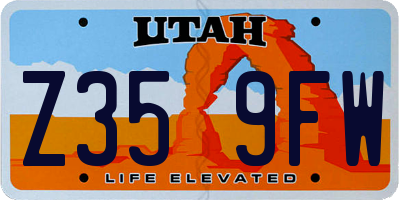 UT license plate Z359FW