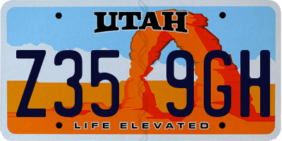 UT license plate Z359GH