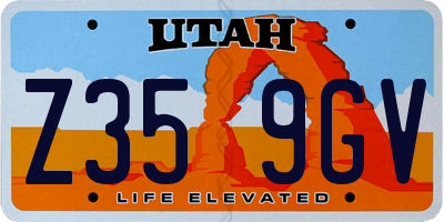 UT license plate Z359GV