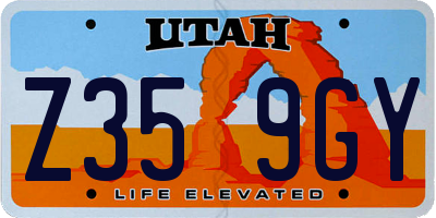 UT license plate Z359GY