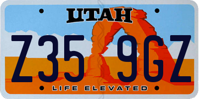 UT license plate Z359GZ