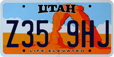 UT license plate Z359HJ