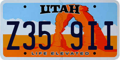 UT license plate Z359II