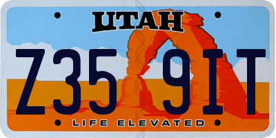 UT license plate Z359IT