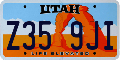 UT license plate Z359JI